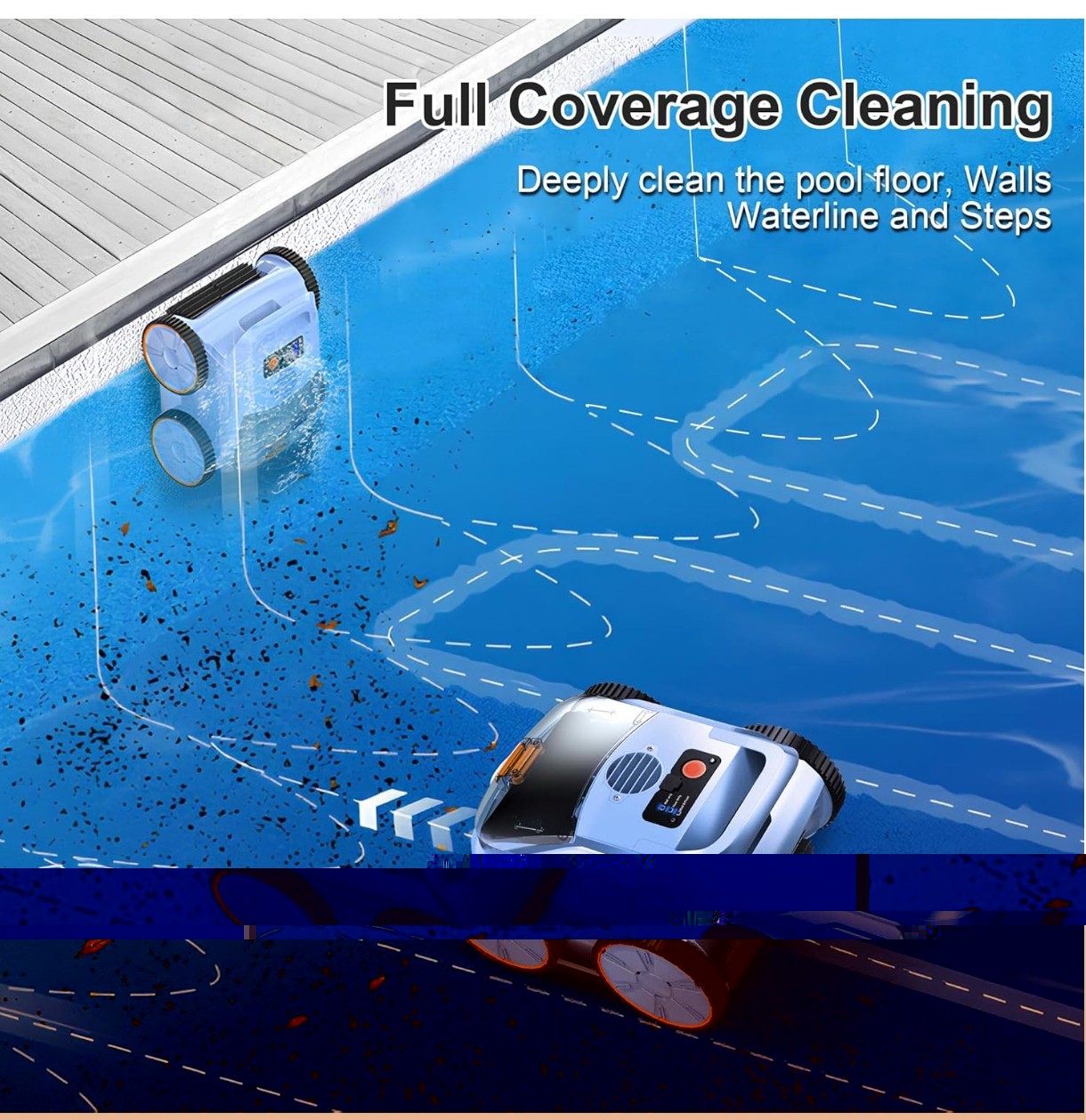 SEAUTO SAT 20 Cordless Robotic Pool Vacuum Cleaner FACTORY TESTED INSPECTED