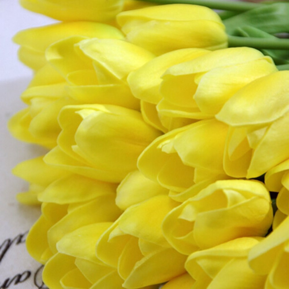 10 PACK Artificial Tulips Real Touch Bridal Home Wedding Party Festival Decor US