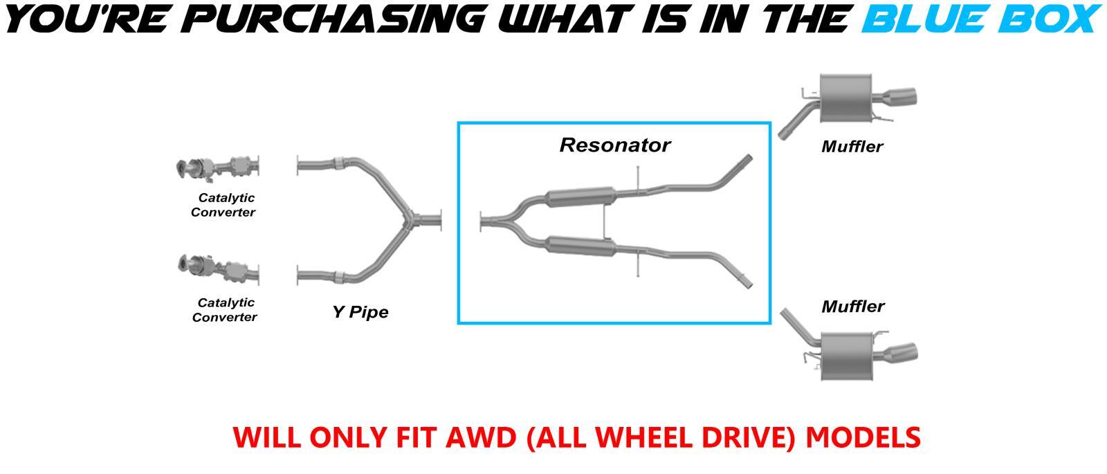 Stainless Steel Exhaust Resonator Pipe fits: 2009-2013 INFINITI G37 3.7L