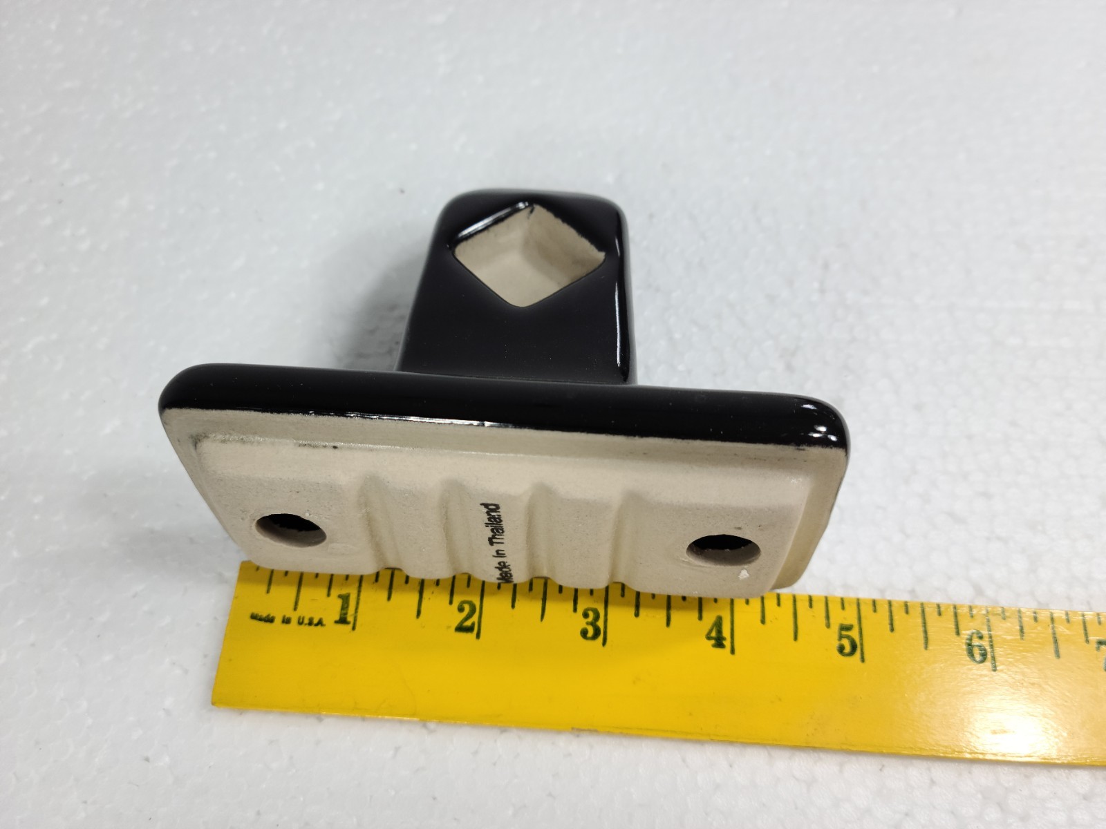 Black Ceramic Towel Bar Rod Rack Post Holder Brackets Tile In Mid Century Modern