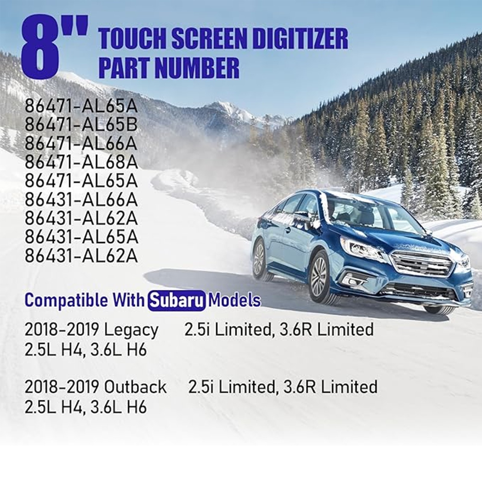 Subaru Legacy Outback Radio Replacement Touch Screen Digitizer 2018 2019-PHONE