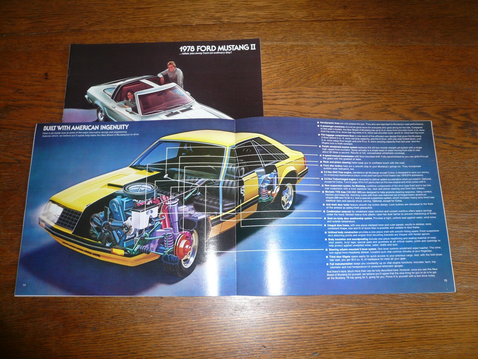 1978 and 1979 Ford Mustang Sales Brochure- Vintage- Two For One