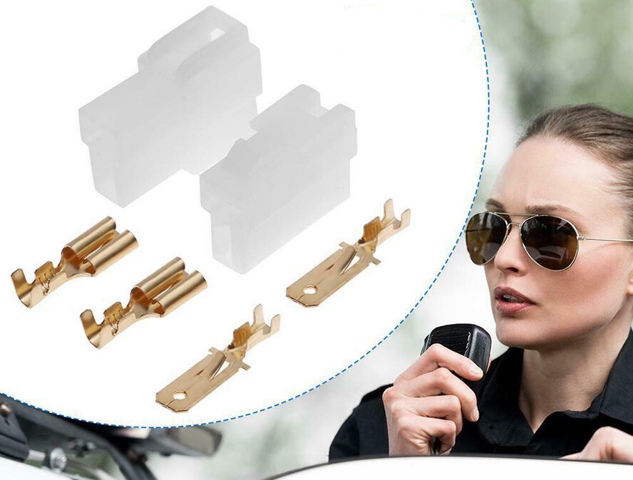 10 Sets T-Type 2 Pin Radio DC Power Connector for Yaesu - Etc Amateur Ham Radio