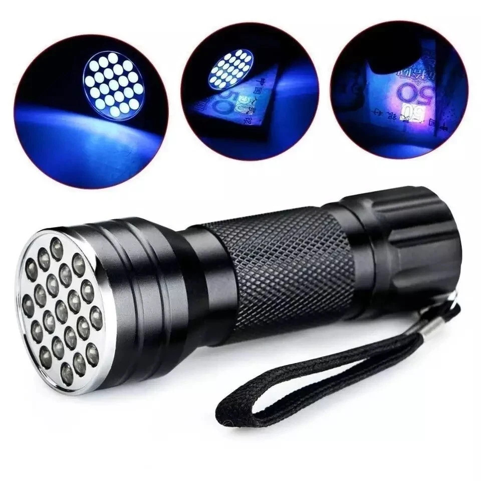 UV Flashlight Black Light Flashlight Ultraviolet LED Pet Urine Stains Detector