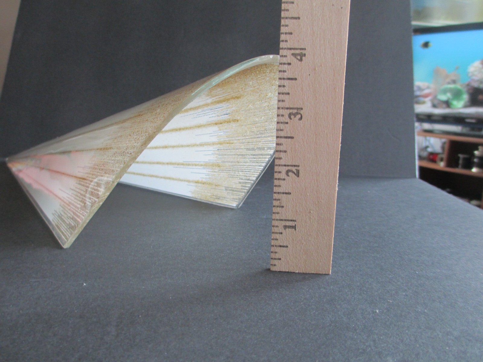 Vintage Lightolier MCM 1950s Gold Champagne Sconce Slip Shade Light Lamp C87