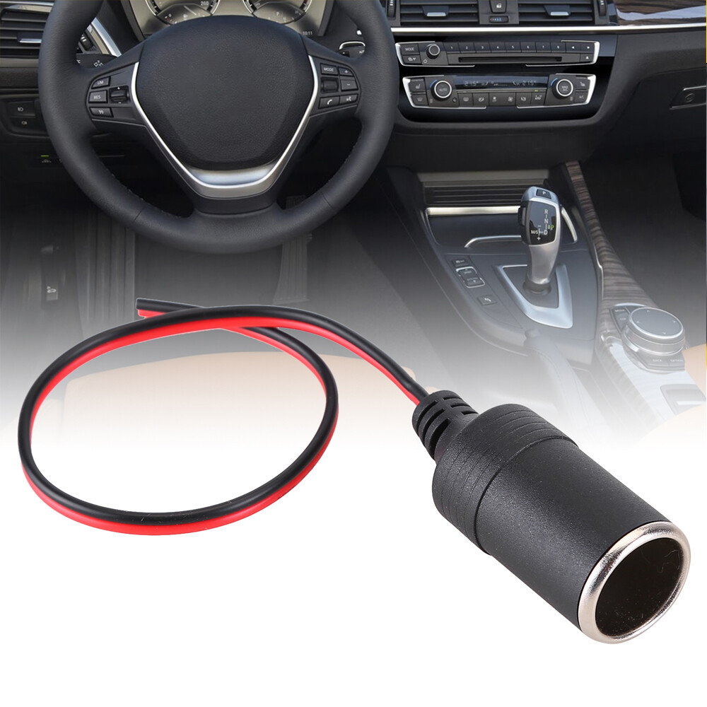 Car Cigarette Lighter Charger Cable Female Socket Plug Connector Adapter 12V/24V