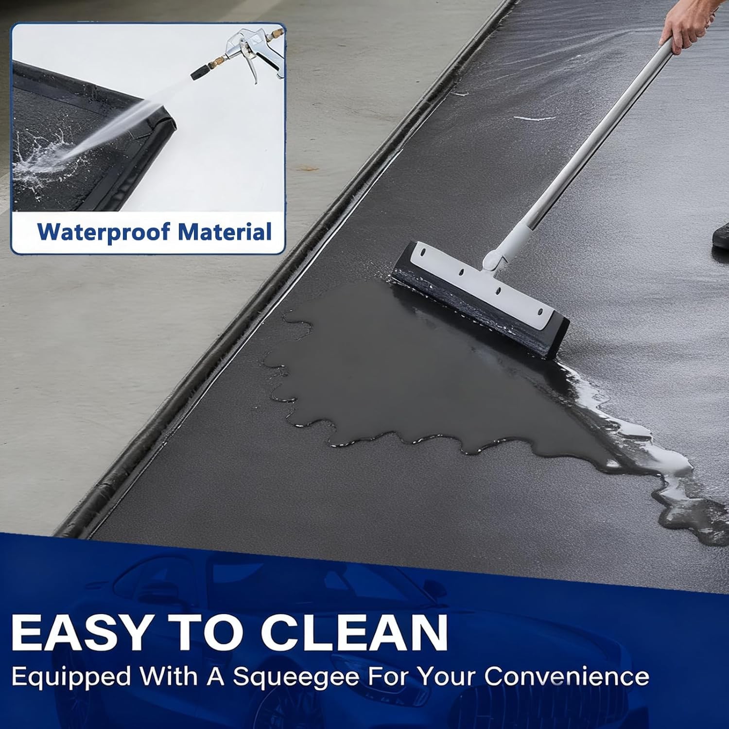 NAIZEA Garage Containment Mat Non-Slip PVC Waterproof Garage Floor Mat For Car