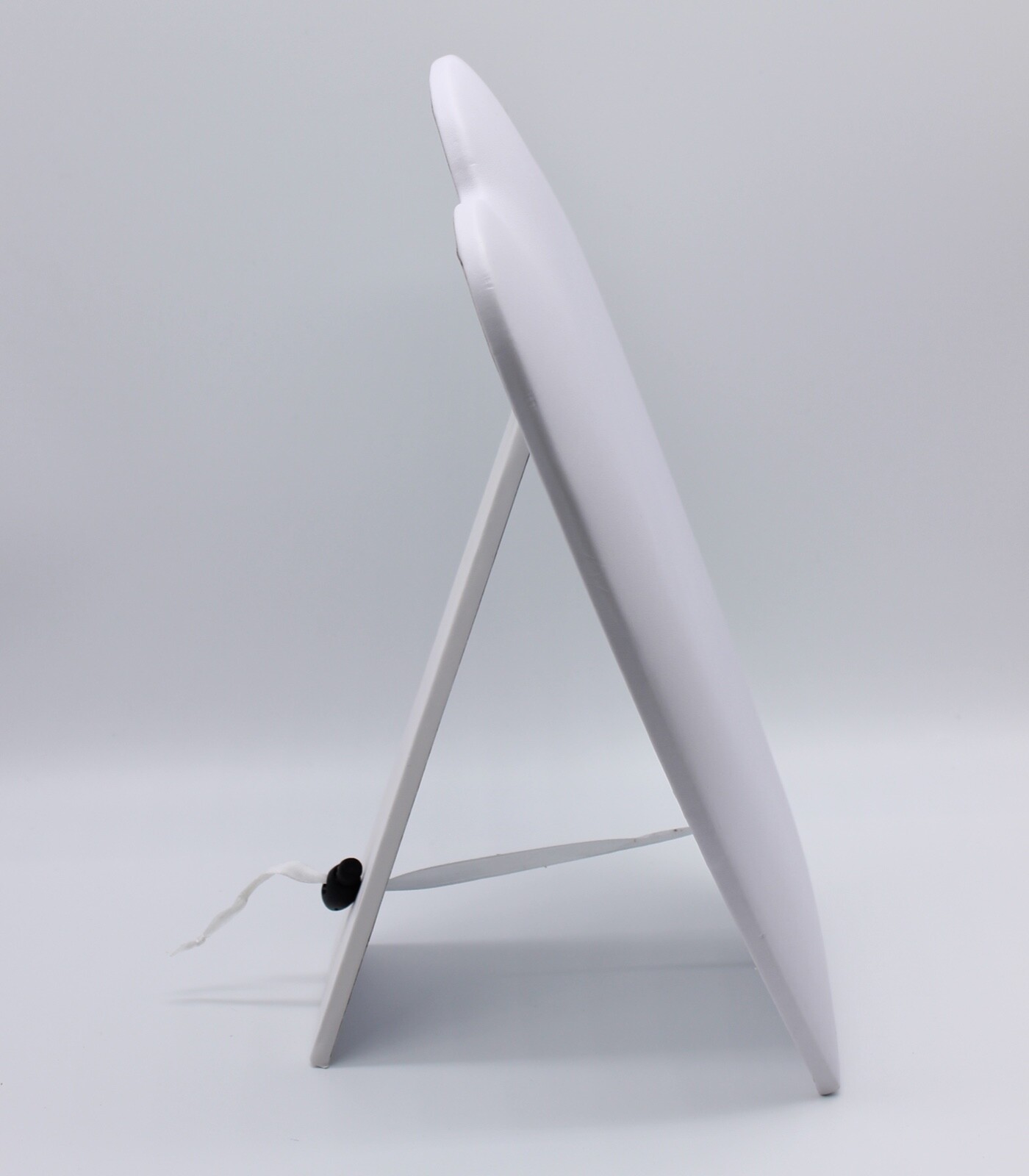 Necklace Display Easel White Leatherette Jewelry Chain Display Easel Stand 12"H