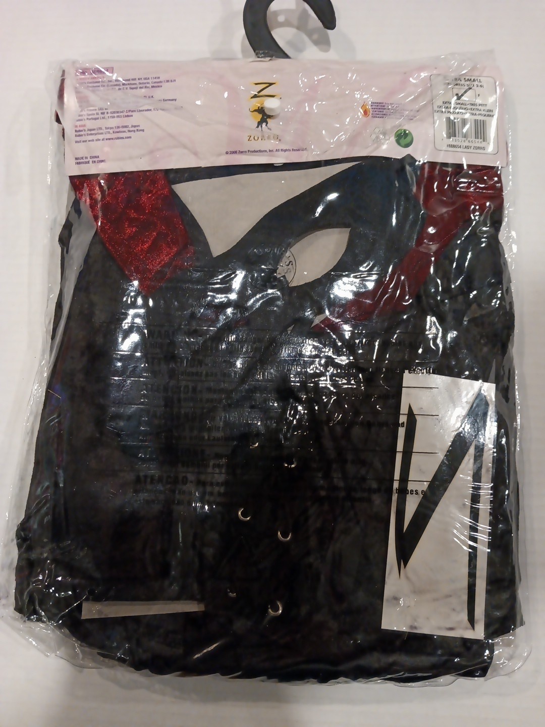 Lady Zorro Size XS 2 to 6 Women's Costume TF