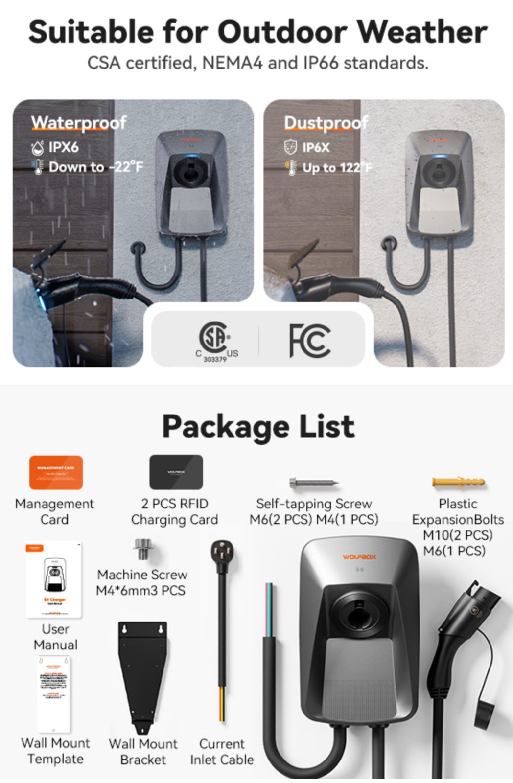 Brand WOLFBOX Specification Met CSA, FCC Manufacturer wolfbox Efficient charging
