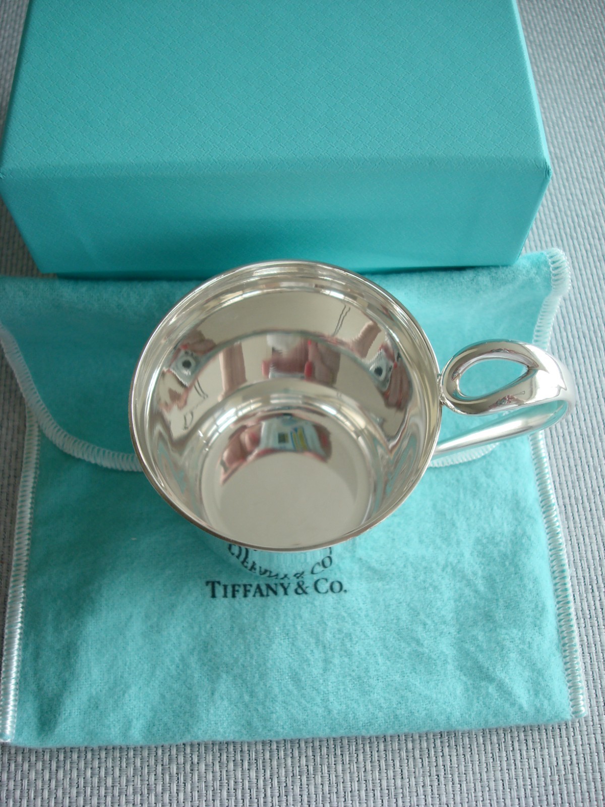 TIFFANY STERLING SILVER ~ MINT ~ CUP BABY CHILD ~ "PADOVA 1984" ~ BOX,POUCH