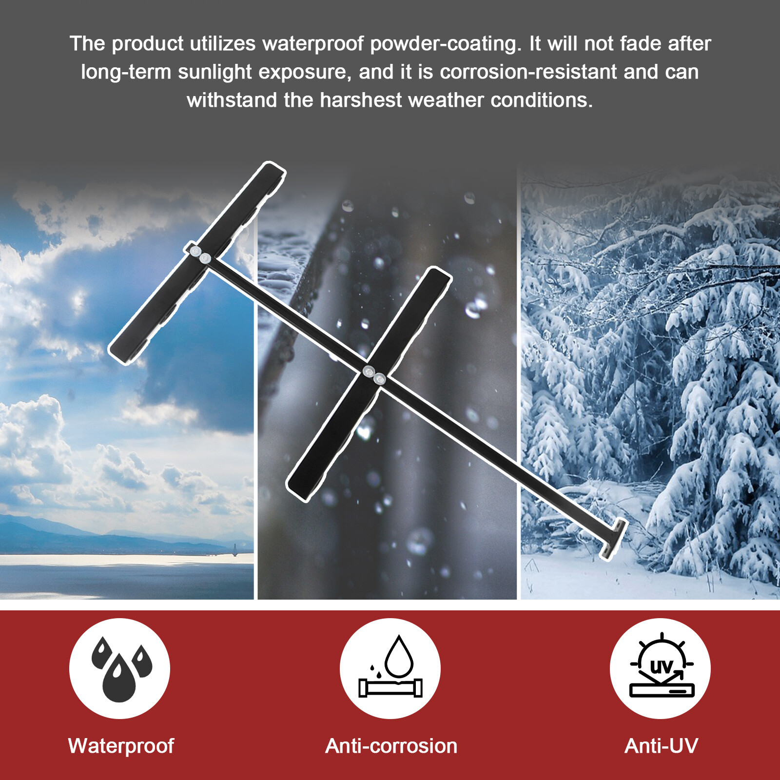 6-Slot Horizontal Tool Storage Rack for Trailers–Holds Shovels, Rakes & Pickaxes