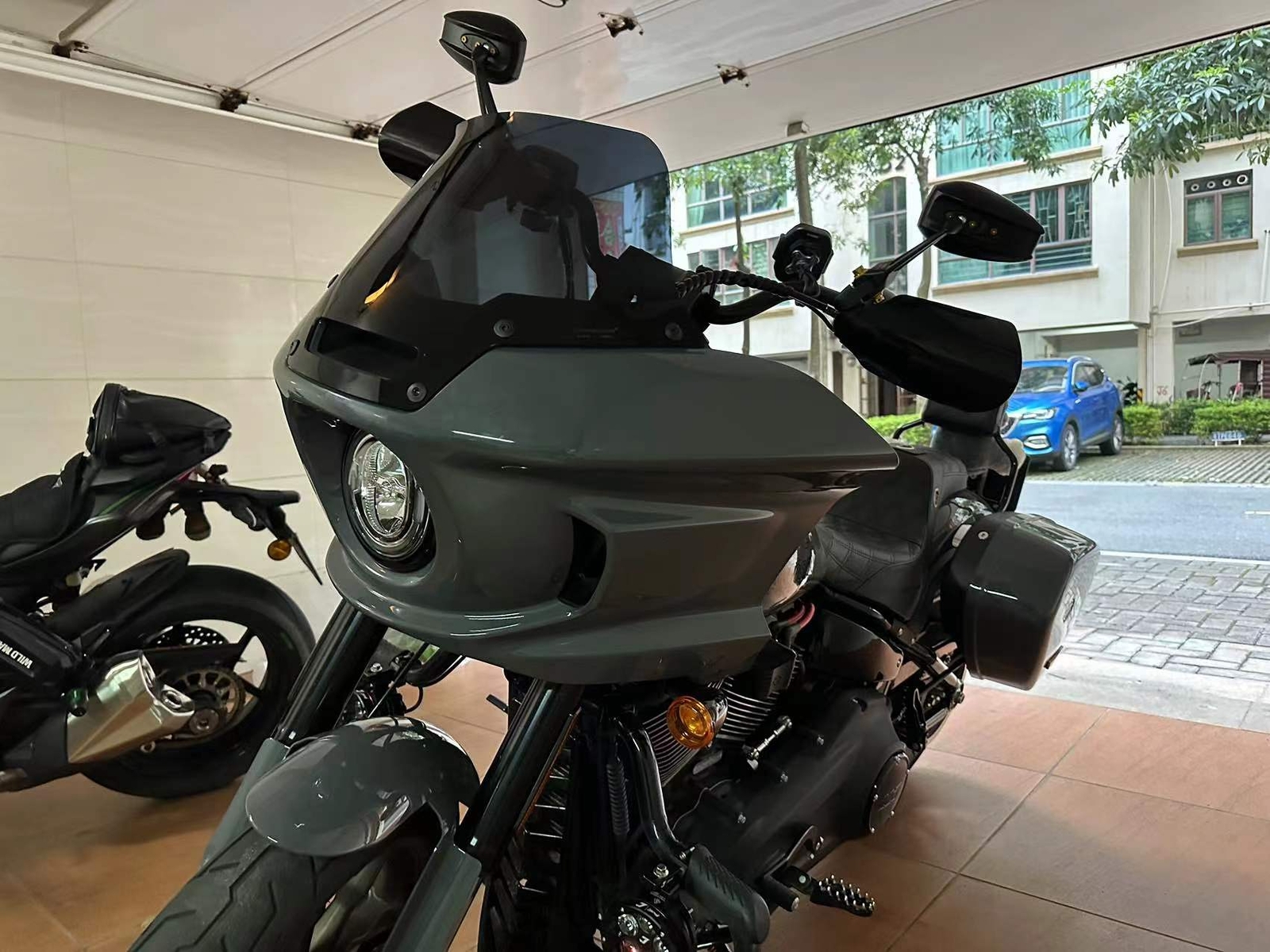 7.0" Dark Blue Windshield Fits Harley 2022-2024 Low Rider ST FXLRST FXRST