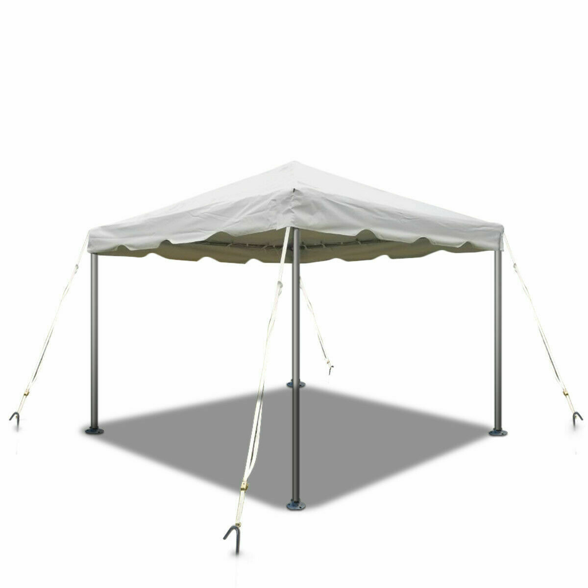 Commercial Frame Tent 10x10 White PVC Vinyl Canopy Waterproof Event Party Gazebo