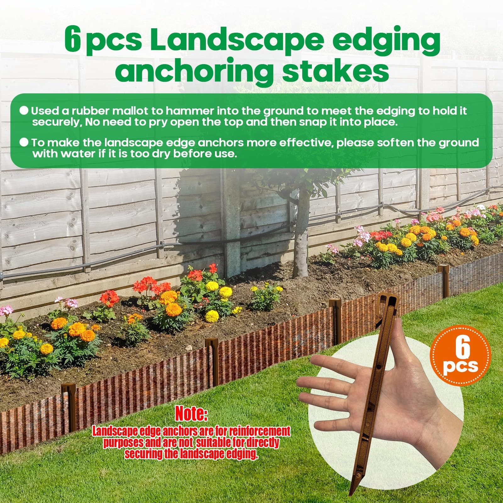 Corrugated Metal Garden Edging,Sturdy Tall Landscape Edging Borders with 6pcs...