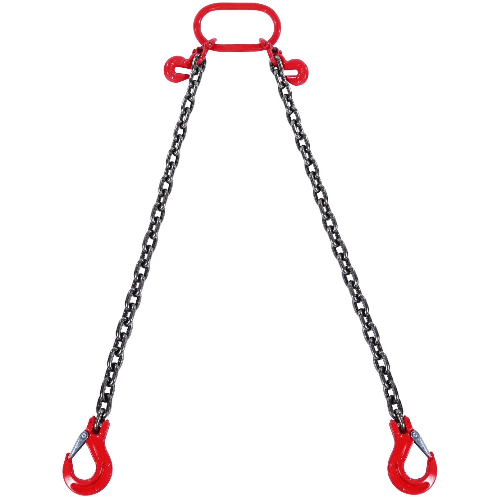 VEVOR 5/16" x 6' Chain Sling 2 Legs G80 Lifting Chain with Grab Hooks 6600 lbs