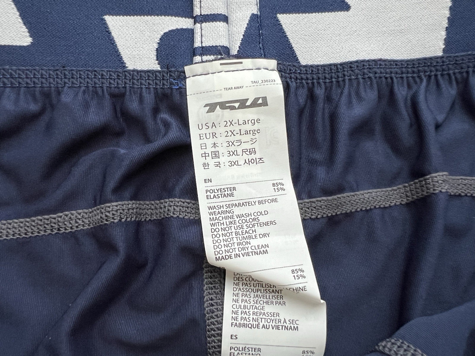 TSLA Men's Compression Tights Pants Baselayer Blue Bottom 2XL NEW