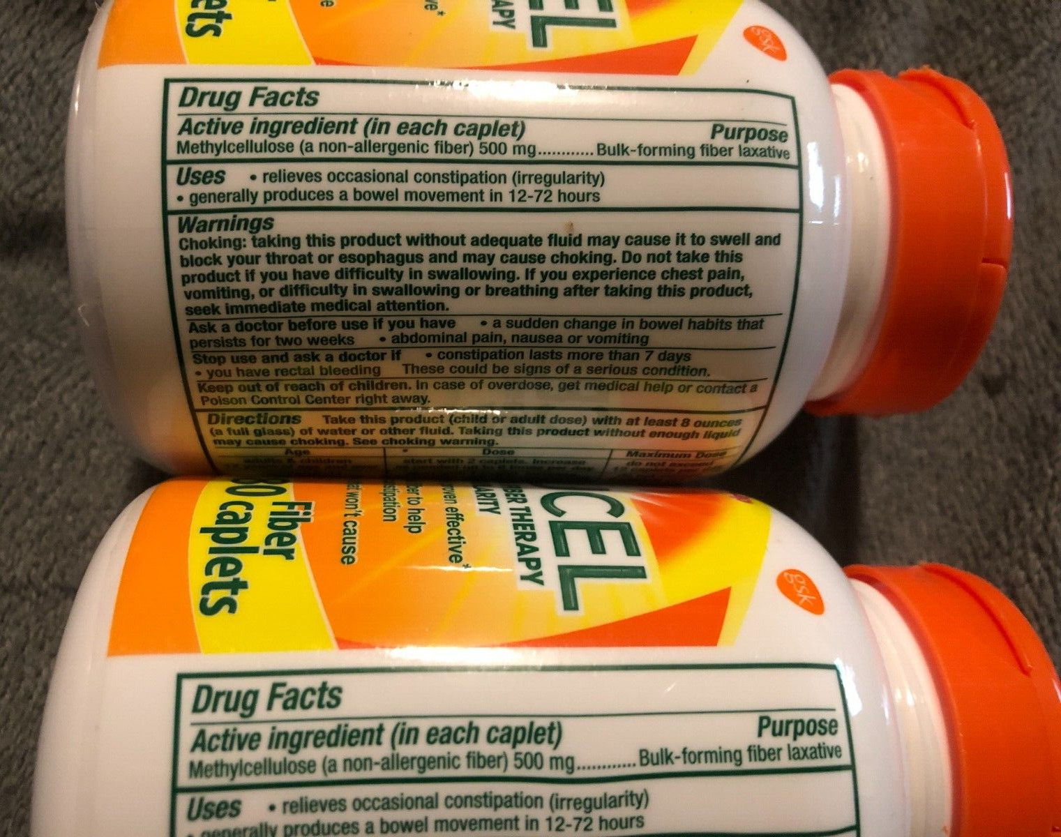 New Lot Of 2 Citrucel Fiber Therapy For Irregularity 180x2 360 Caplets 03/2027