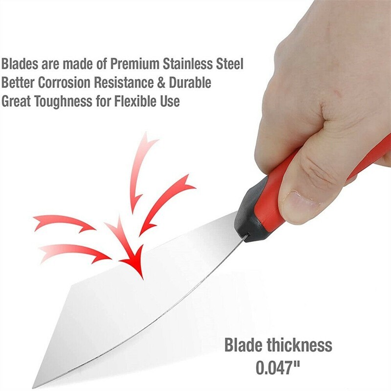 Goldblatt 4PC Joint Knife Set 9-in-1 Painter Scraper 4'' 5'' 6'' Putty Knife Set