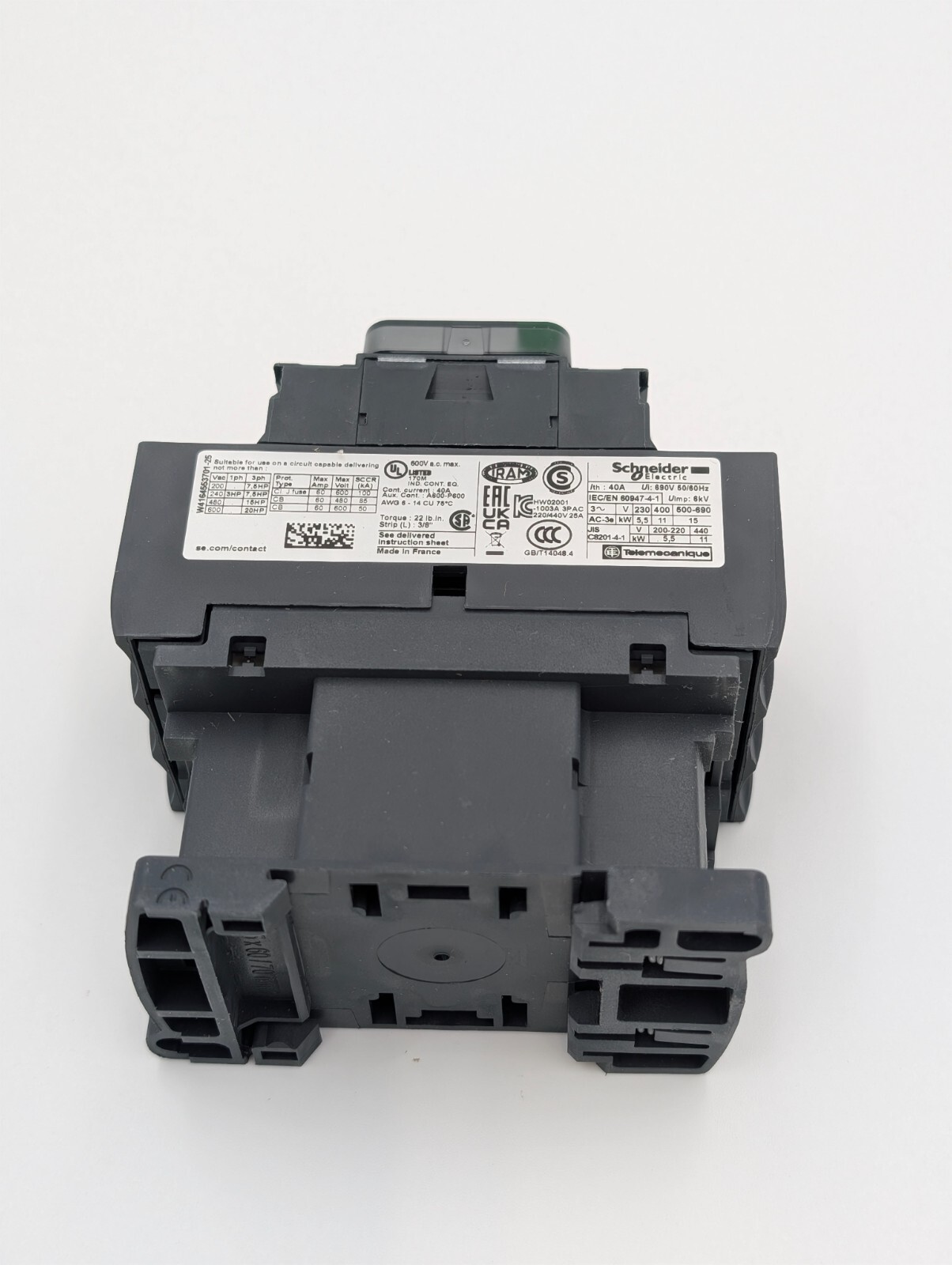 Schneider Electric LC1D25P7 Manual Motor Circuit Breaker 3P(3NO) 25A 230V AC New