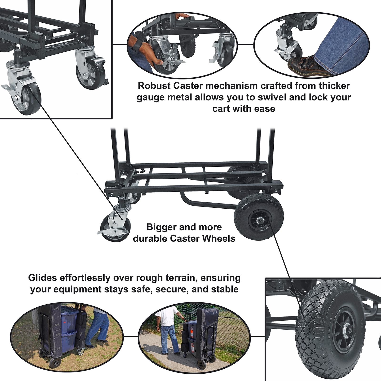 ROCK CART OFF-ROAD Equipment Transport Utility Roller Car 700 LB Capacity