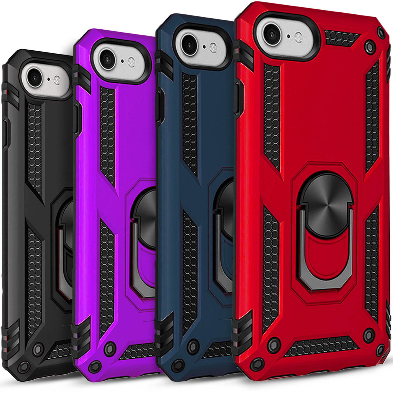 For iPod Touch 5th 6th 7th Gen Case, Kickstand Cover + Tempered Glass Protector