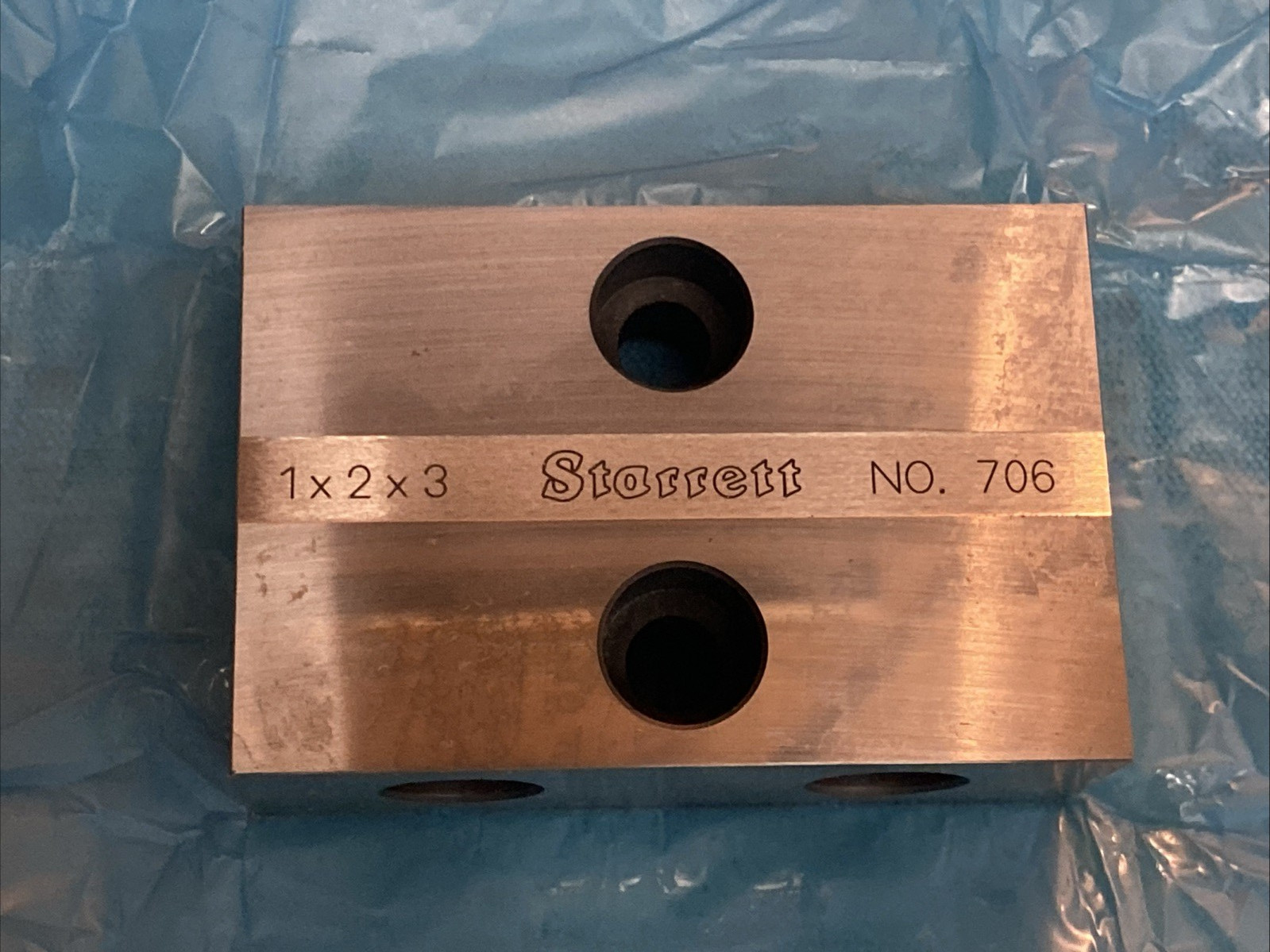 Starrett 706BZ Hardened Steel Inspection Inch Blocks - Matched Pair 1 x 2 x 3"