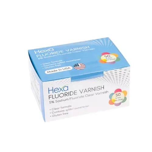 Hexa 5% Sodium Fluoride Clear Varnish W/ Xylitol - 0.4mL Unidose