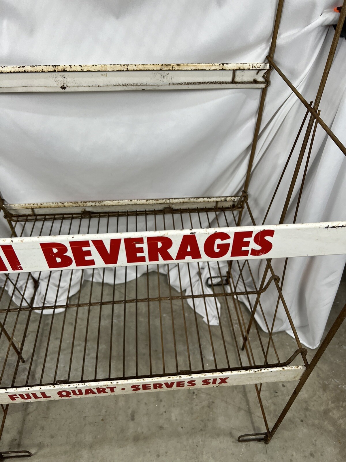 Vintage NEHI Beverages Metal Soda Rack “FULL QUART-SERVES SIX” 47x27x21