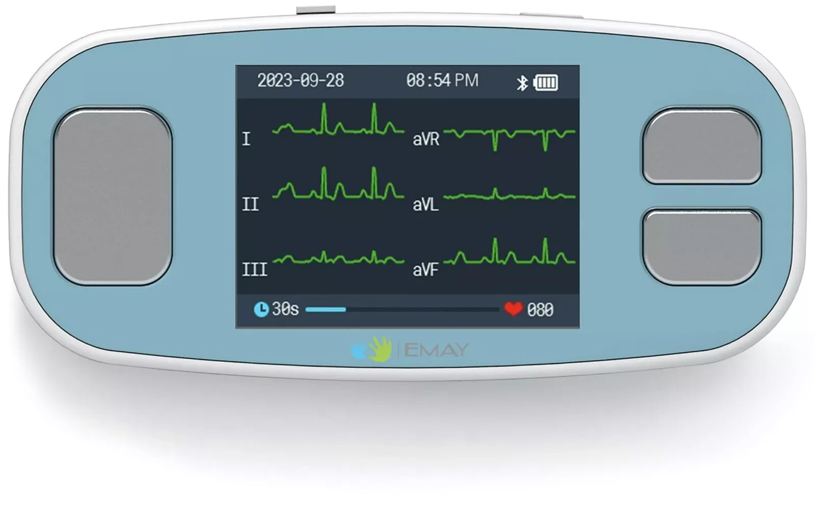 EMAY 6Leads Portable ECG Monitor Record ECG and Heart Rate in 6 Channels