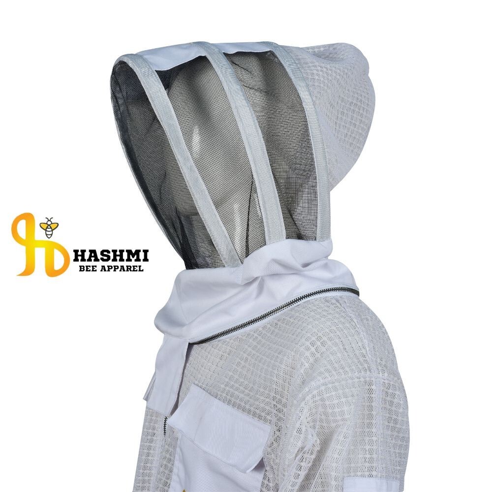Bee Jacket Sting Protected 3 Layer Jacket Fencing Veil White Beekeeper Jacket