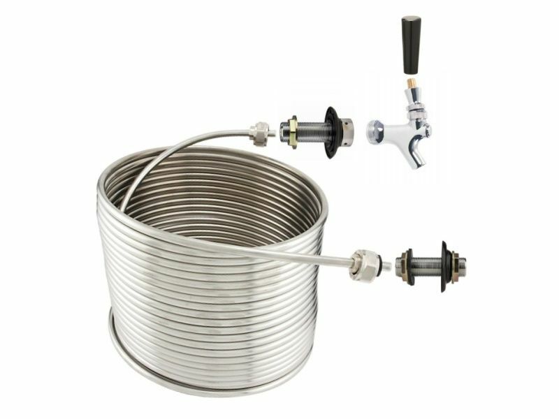 NY Brew Supply Jockey Box Single Faucet Coil Kit - 5/16" x 50', Left Hand