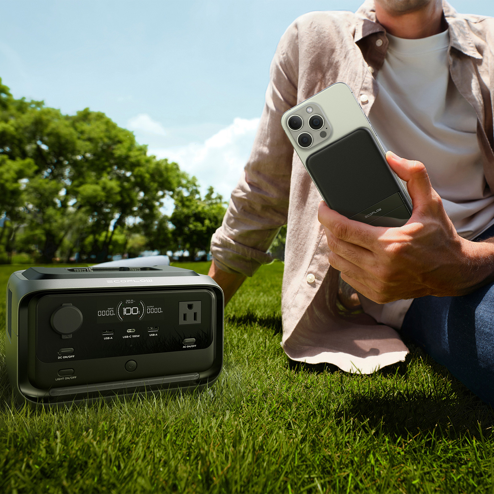 EcoFlow River 3 Plus 286Wh Wireless Boost Combo & 45W Solar Panel Kit for Travel