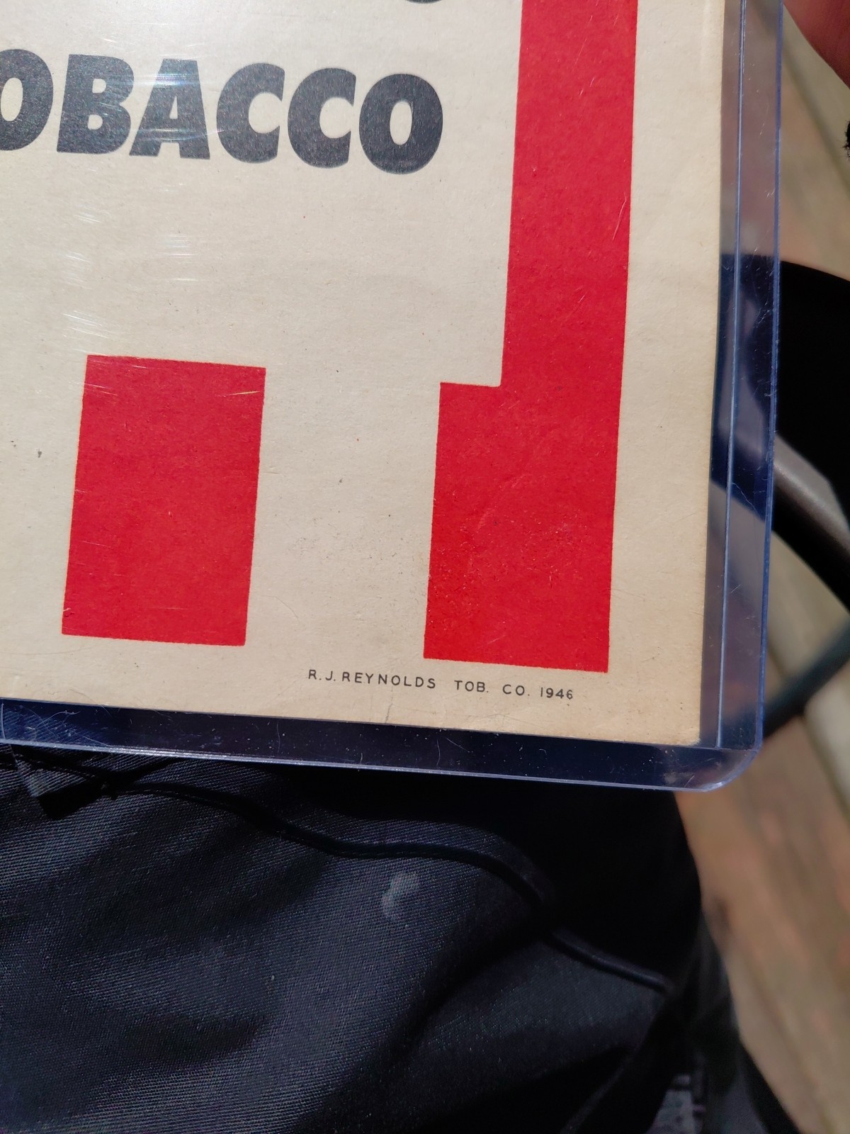 c.1946 Original Vintage George Washington Pipe Tobacco Sign Rj Reynolds NOS RARE