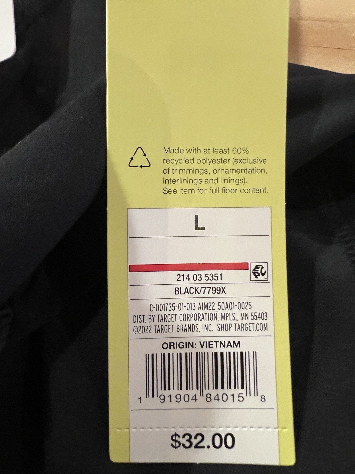 Black All in Motion Flex High-Rise 7/8 Pocketed Leggings - Large