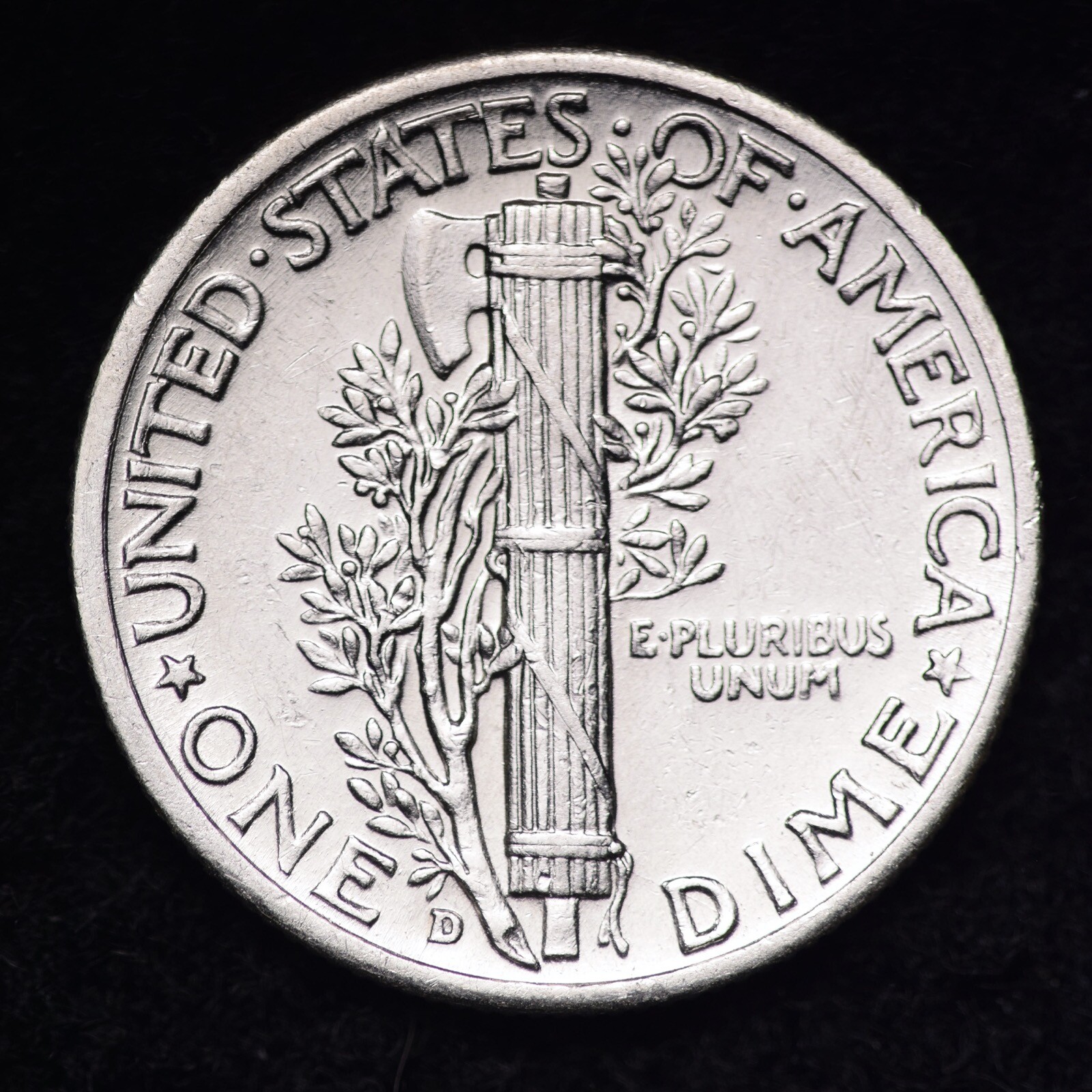 1943-D Mercury Silver Dime AU FREE SHIPPING