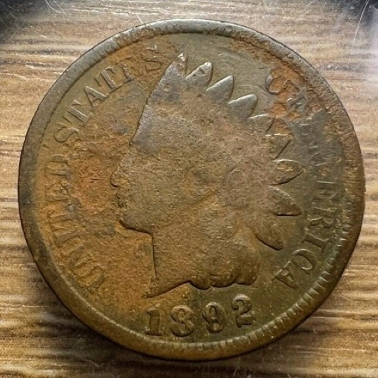 1892 Indian Head Cent - Actual Coin Shown - Free Shipping & Tracking INV#110