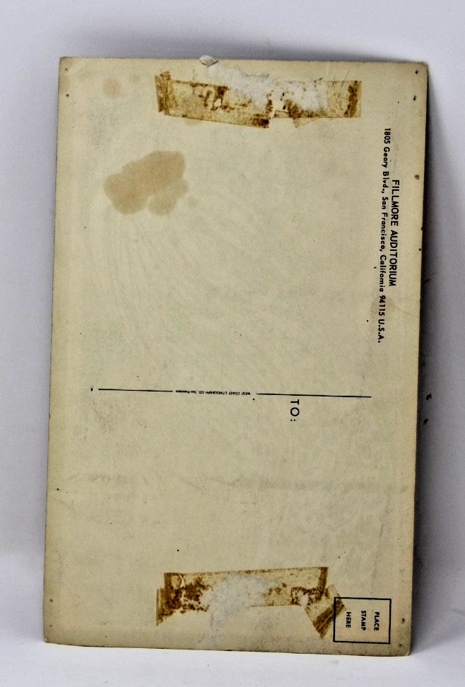 Byrds Moby Grape 1967 Fillmore SF CA Concert Postcard BG-57 Wes Wilson Art Rare