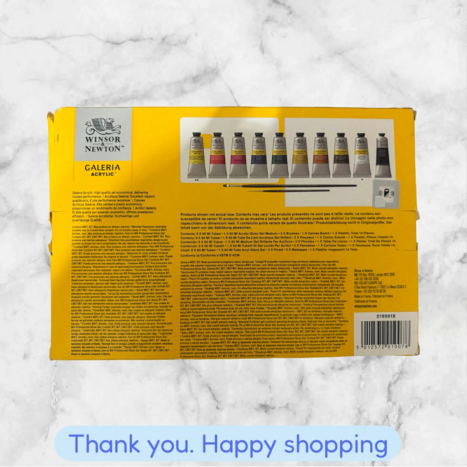 Winsor & Newton Galeria Acrylic Painting Set 15pc BRAND NEW SHIPPING