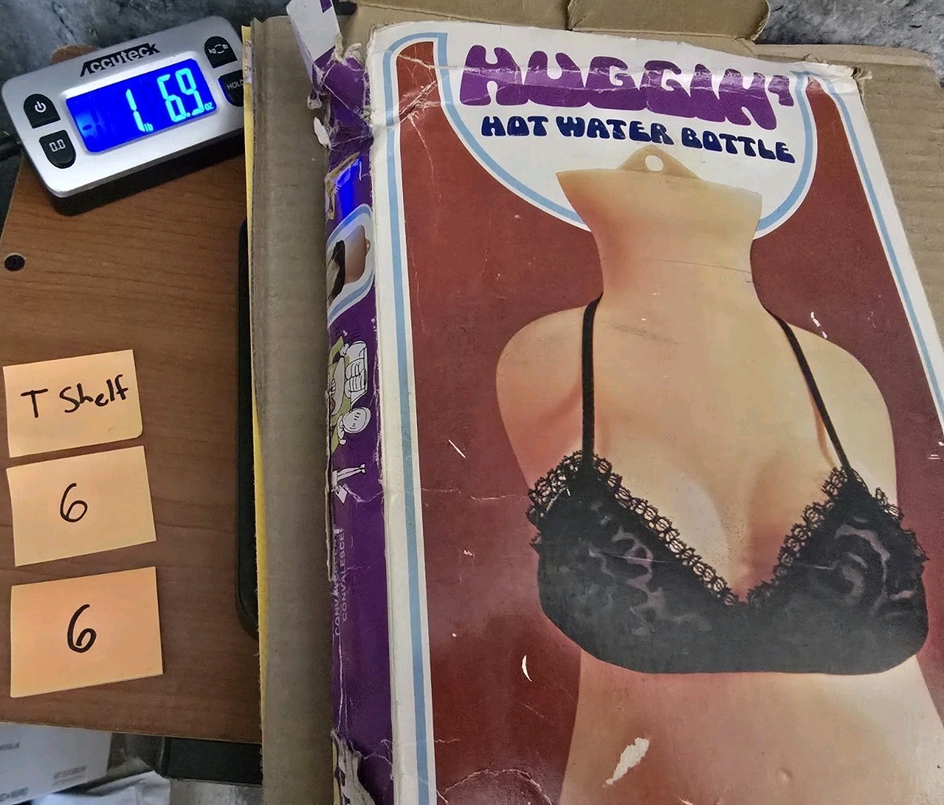 Rare Vintage 1973 Poynter Huggin Rubber Hot Water Bottle Novelty Removable Bra