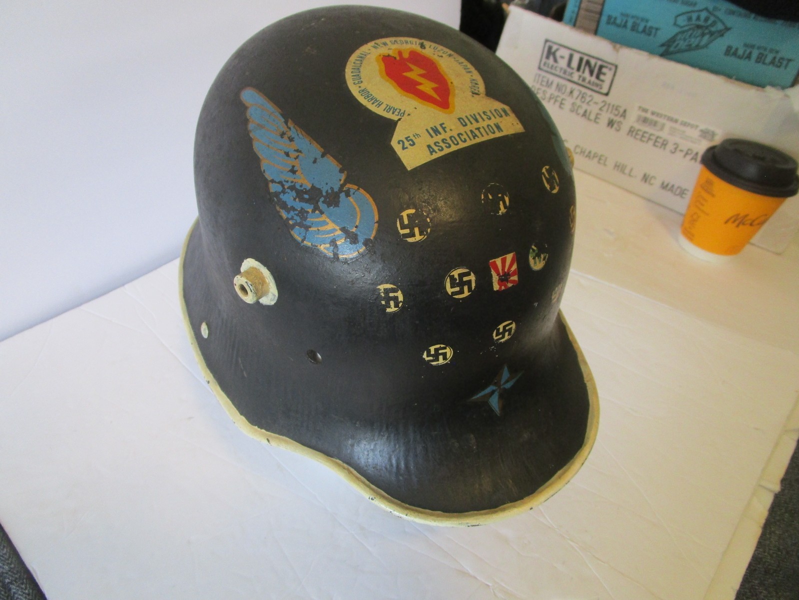 WW2 25th Infantry Souvenir Geman Helmet