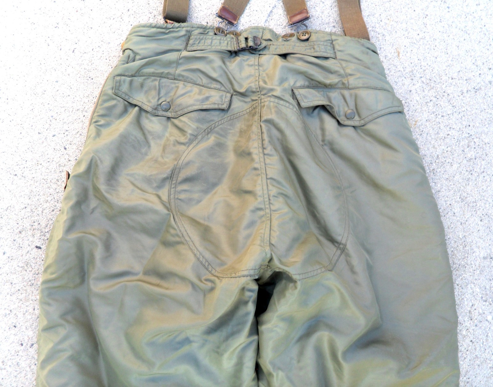 Vtg 50s US Air Force Type F-1 Aircrew Trousers Flight Pants Sz 36 Crown Zipper