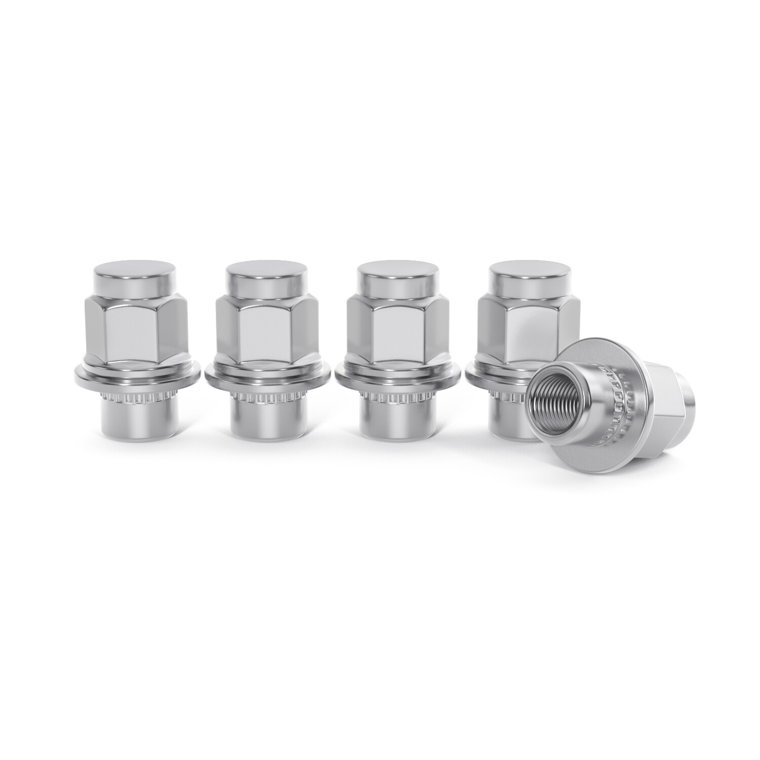 20pc OE Mag Style Lug Nuts with Washer | 12x1.25 | for Nissan Infiniti (Chrome)