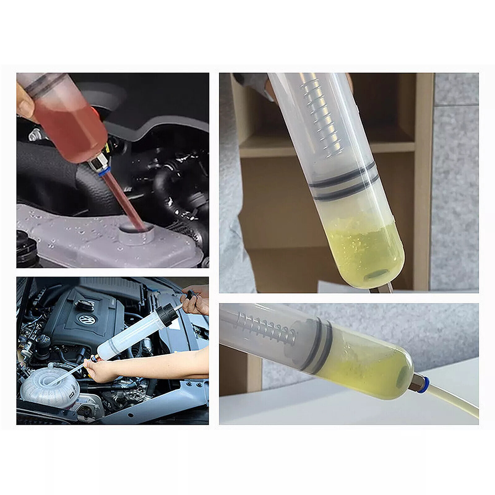 200cc/500cc Oil Suction Filler Fluid Transfer Syringe Gun Pump Extractor Tool