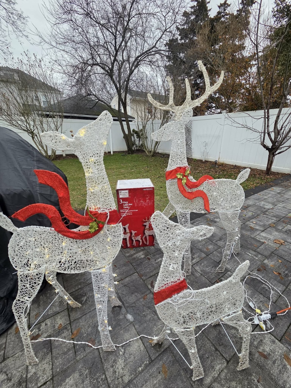 3pc LED Lighted Christmas Deer Family