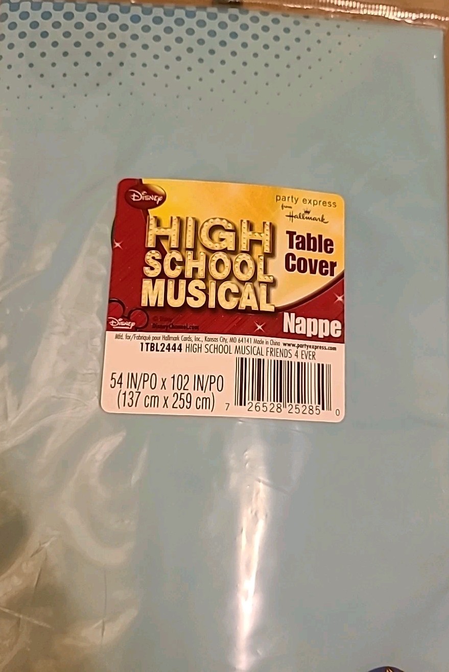 High School Musical Table Cover 54" X 102" Party Supplies Hallmark 2006 New