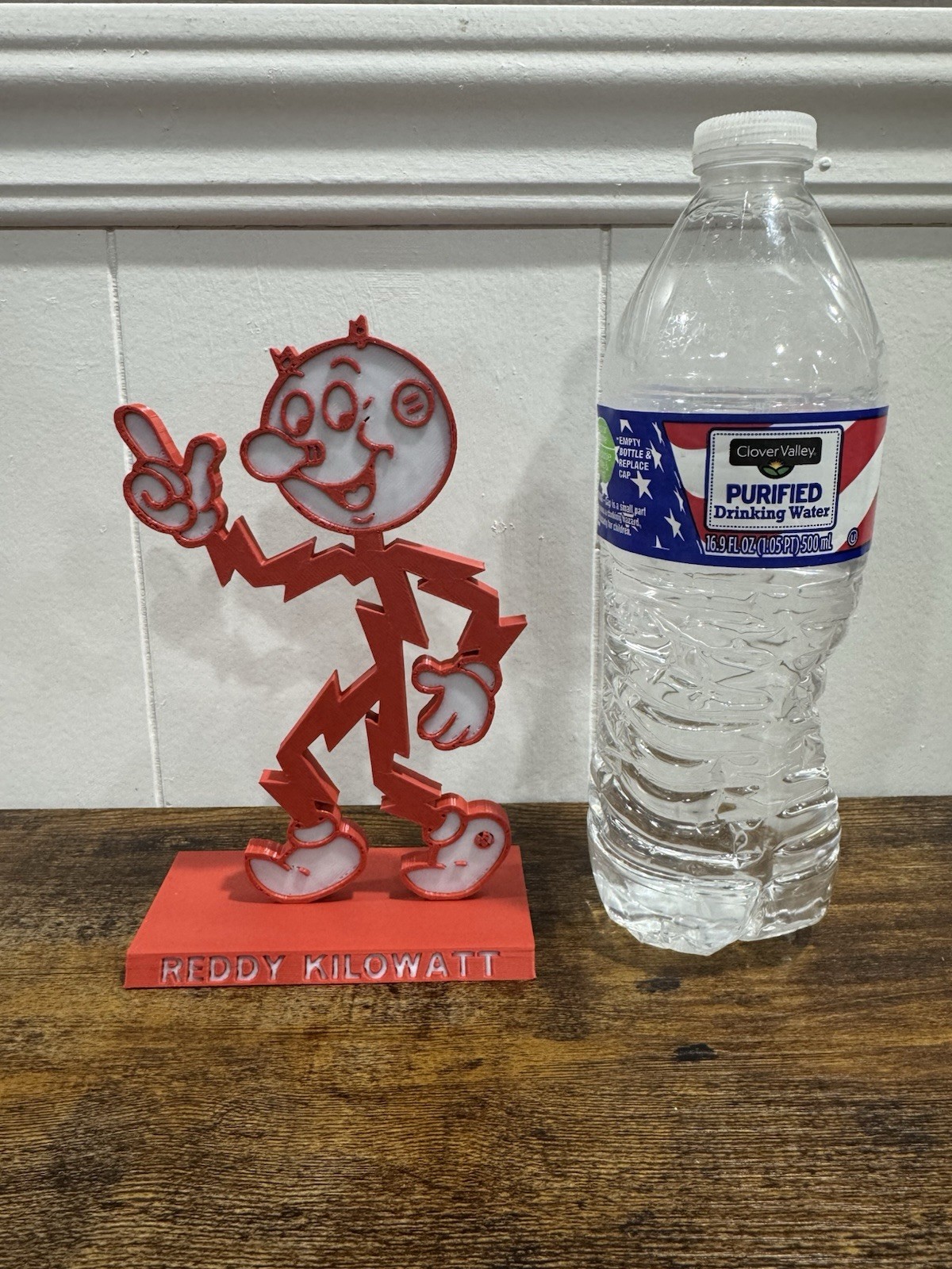 6” Reddy Kilowatt Character stand up sign Electricians trade