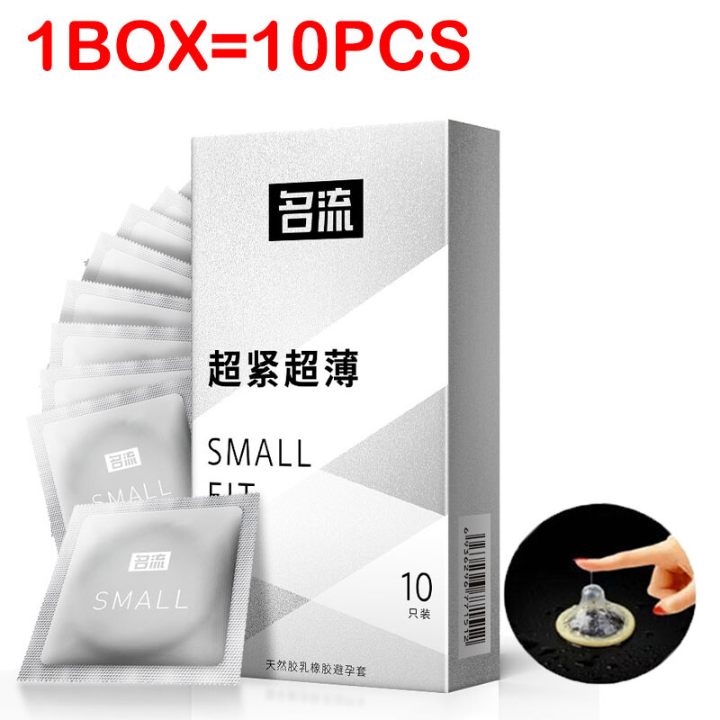 50PCS Small Size Ultra Thin Latex Condom for Men Sex Products Tight Condoms 45mm