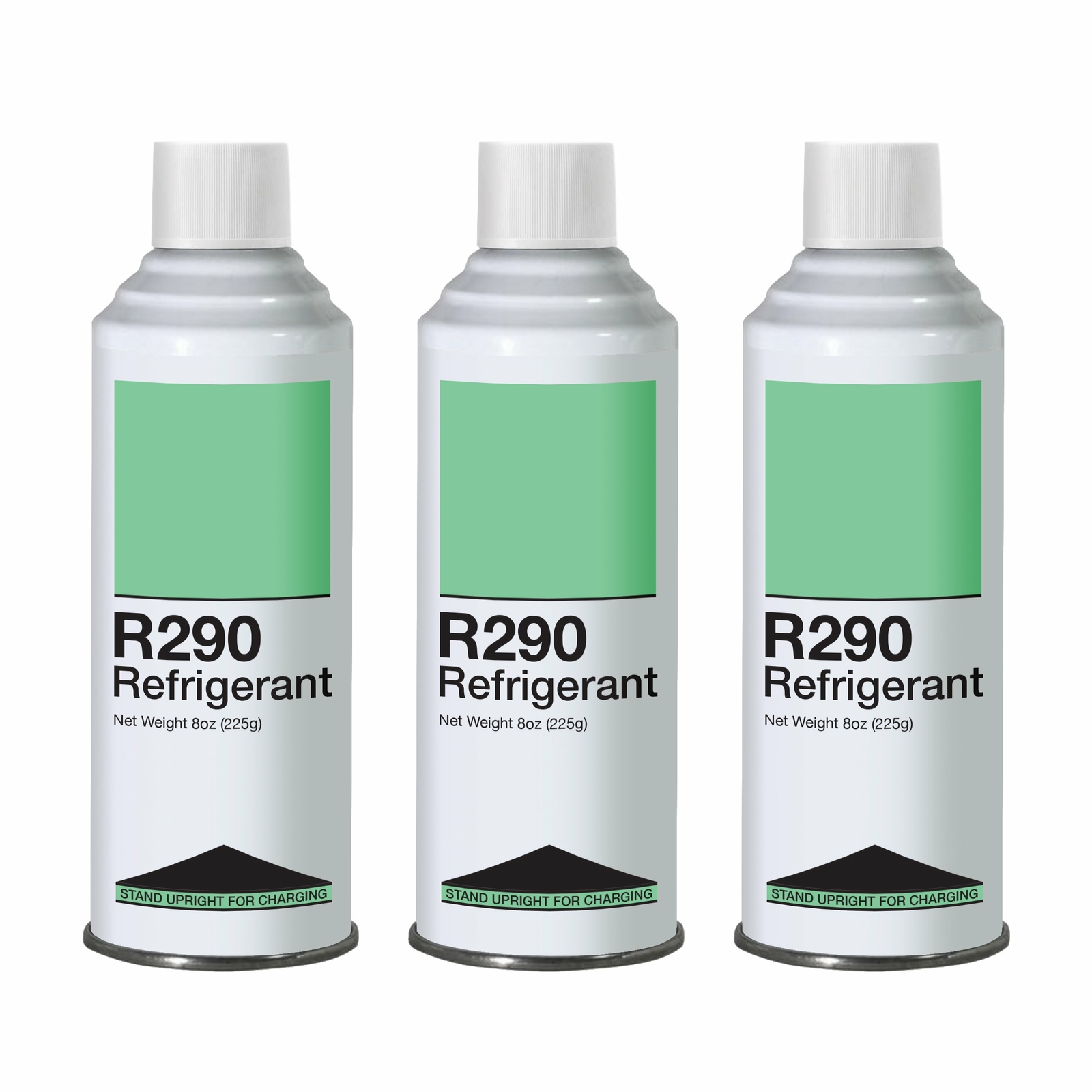 Leak Saver R290 Refrigerant | Upright Charging Self Sealing Can 8oz | 3pk or 6pk