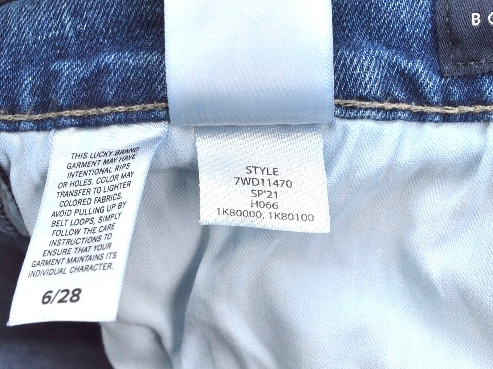 Lucky Brand Sienna Boyfriend Straight Jeans Womens Size 6/28 Blue Denim Mid Rise